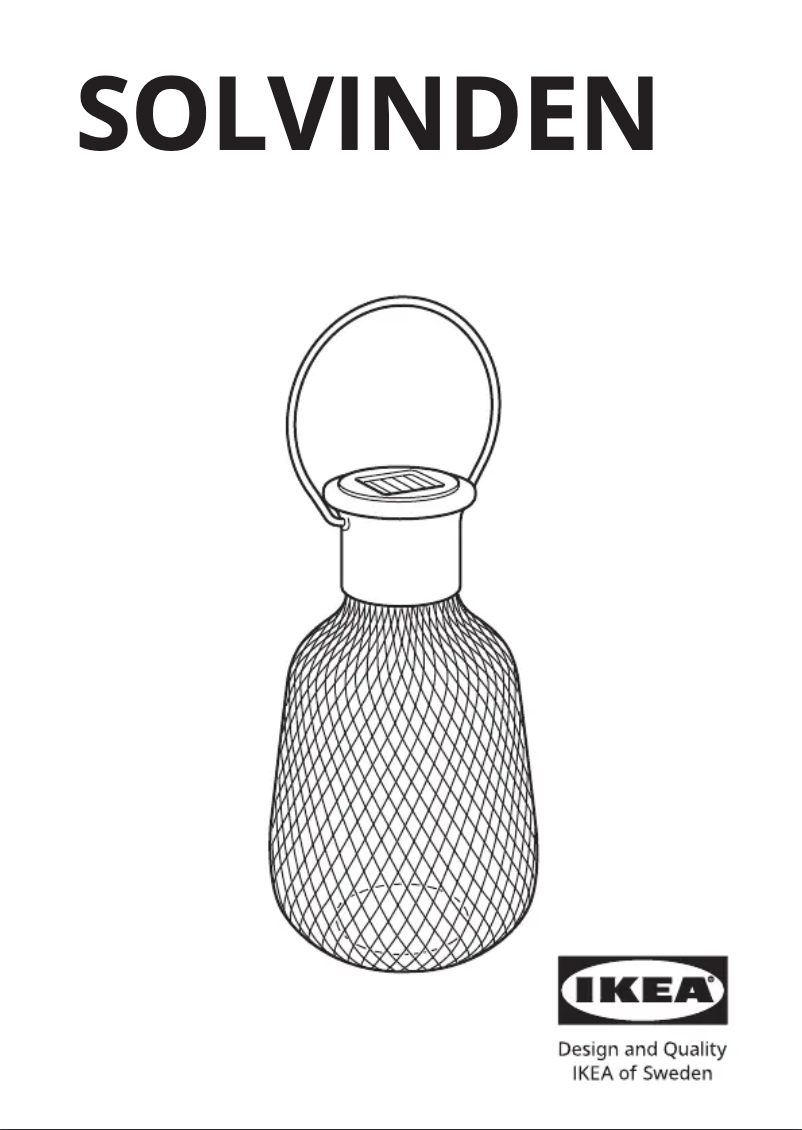 Image de la première page du manuel de l'appareil SOLVINDEN 405.138.47