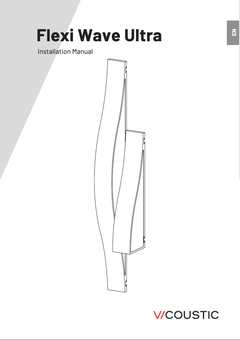 Page 1 de la notice Manuel utilisateur Vicoustic Flexi Wave Ultra