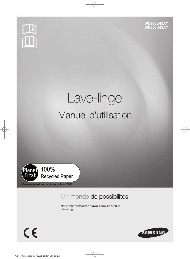 Image de la première page du manuel de l'appareil WD806U4SAWQ/EF