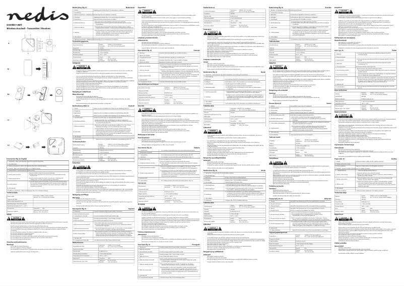 Page 1 de la notice Manuel utilisateur Nedis DOORB114WT