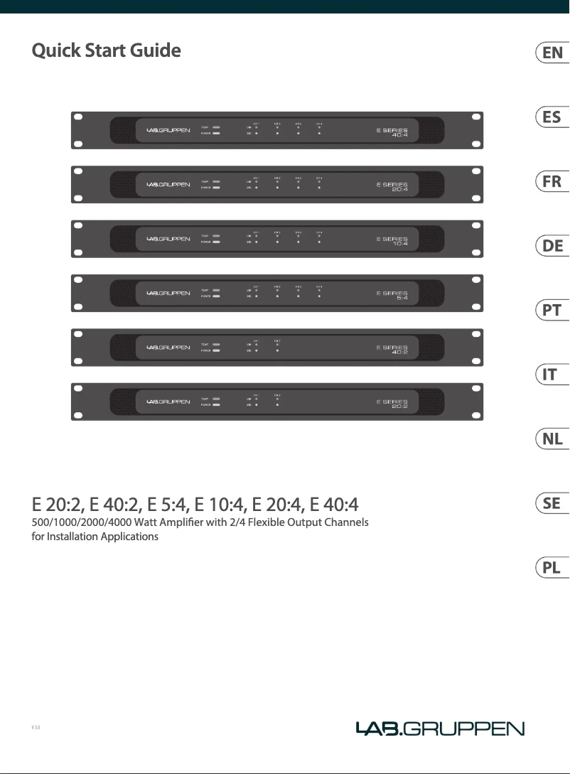 Página 1 del manual Manual de usuario Lab Gruppen E 40:4