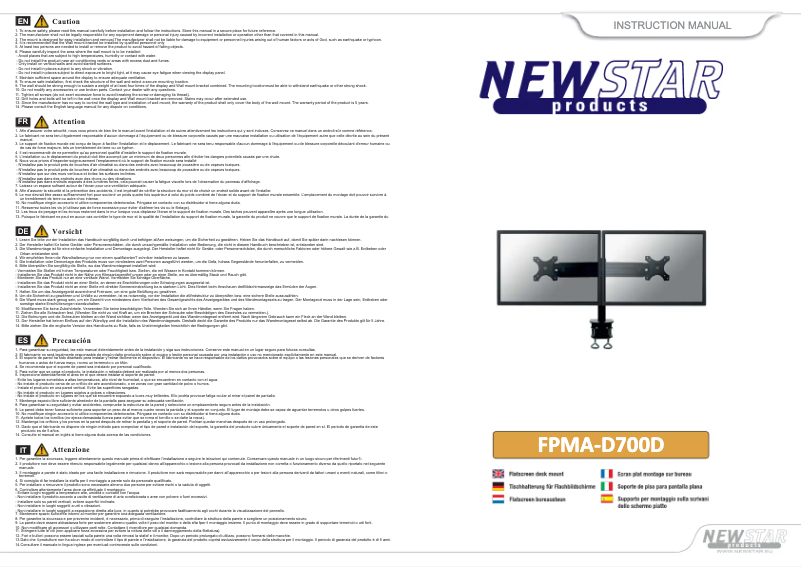 Page n°1 - Manuel utilisateur Newstar FPMA-D700D