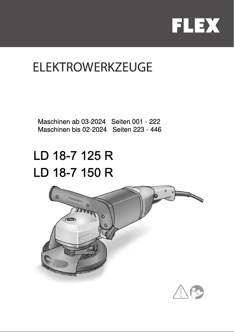 Page 1 de la notice Manuel utilisateur Flex LD 18-7 150 R
