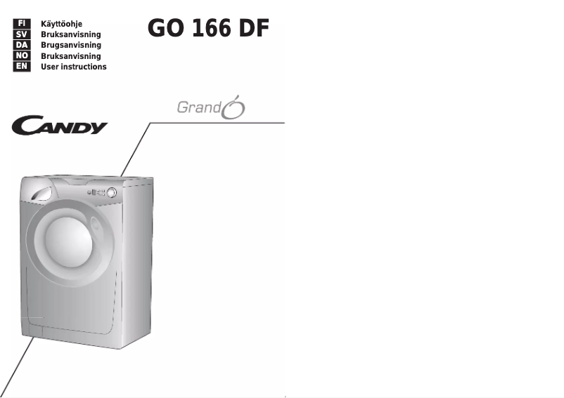 Image de la première page du manuel de l'appareil GO 166 DF-86S