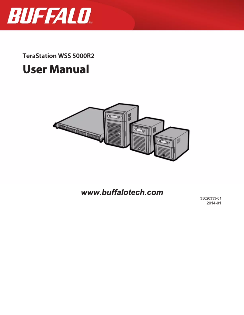 Página 1 del manual Manual de usuario Buffalo TeraStation 5400RRS2 Windows Storage Server 2012 R2