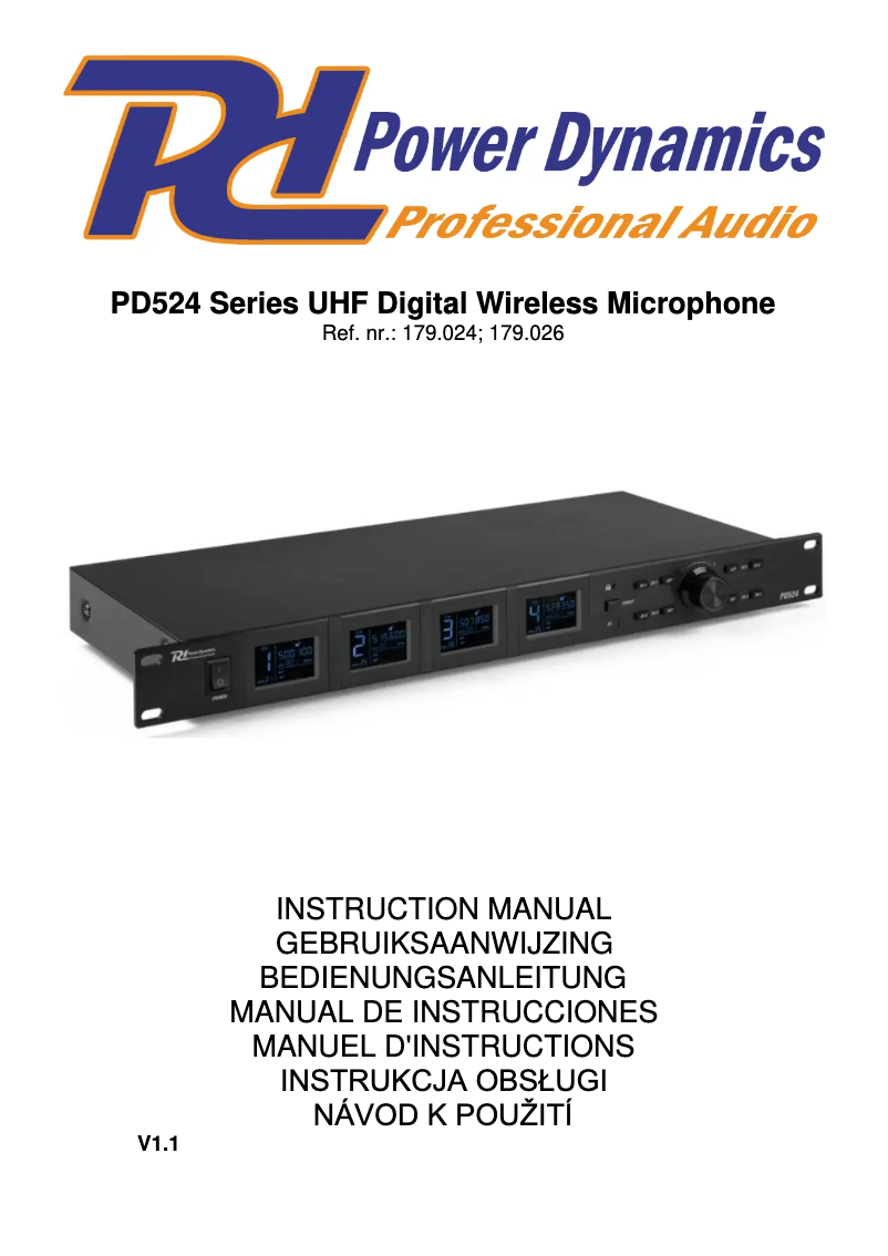 Page 1 de la notice Manuel utilisateur Power Dynamics PD524