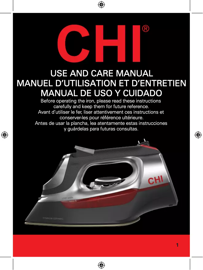 Page 1 de la notice Manuel utilisateur CHI 13102