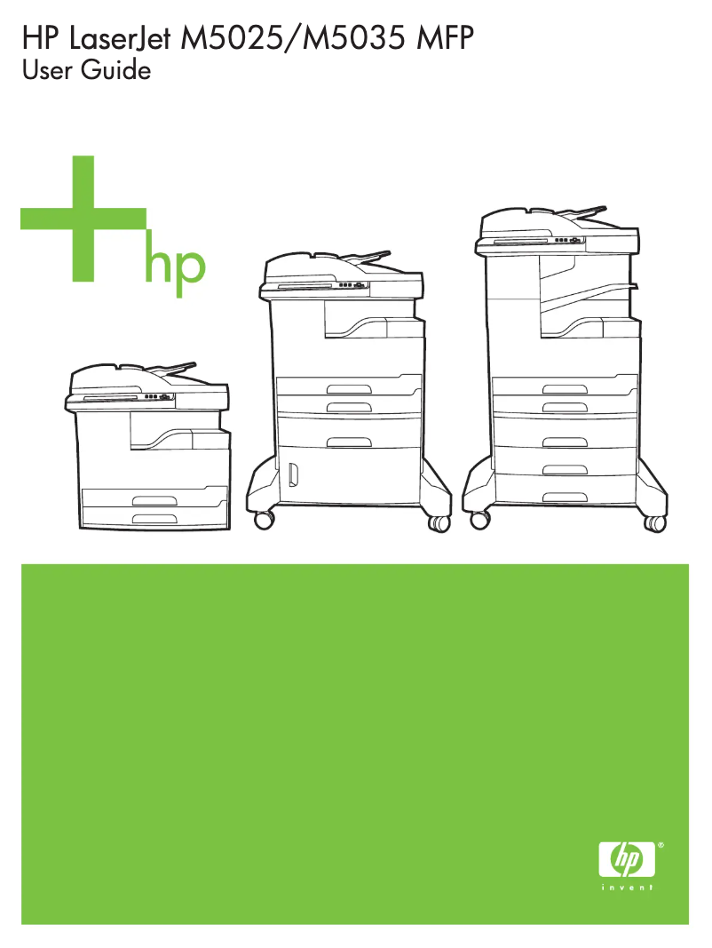 Imagen de la primera página del manual del dispositivo LaserJet M5035xs