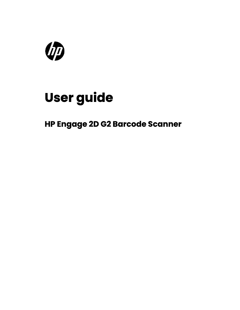 Page 1 de la notice Manuel utilisateur HP Engage 2D G2