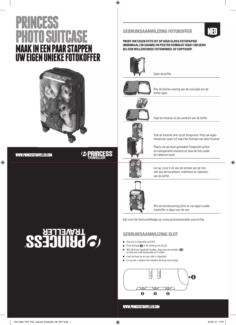 Page 1 de la notice Manuel utilisateur Princess Photo