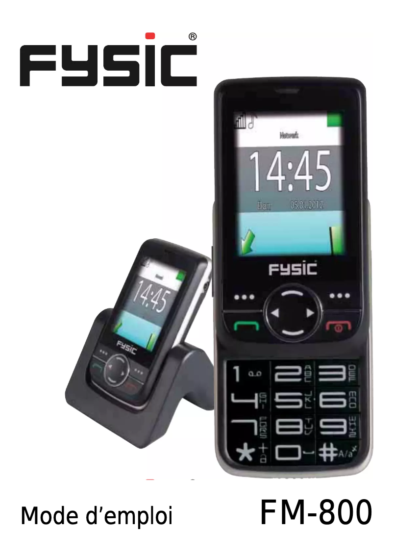 Page n°1 - Manuel utilisateur Fysic FM-800