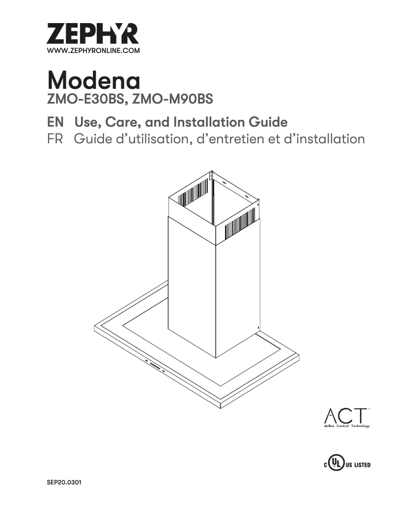 Page 1 de la notice Manuel utilisateur Zephyr ZMO-E30BS