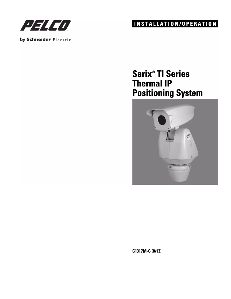 Page n°1 - Manuel utilisateur Pelco Sarix ESTI3100