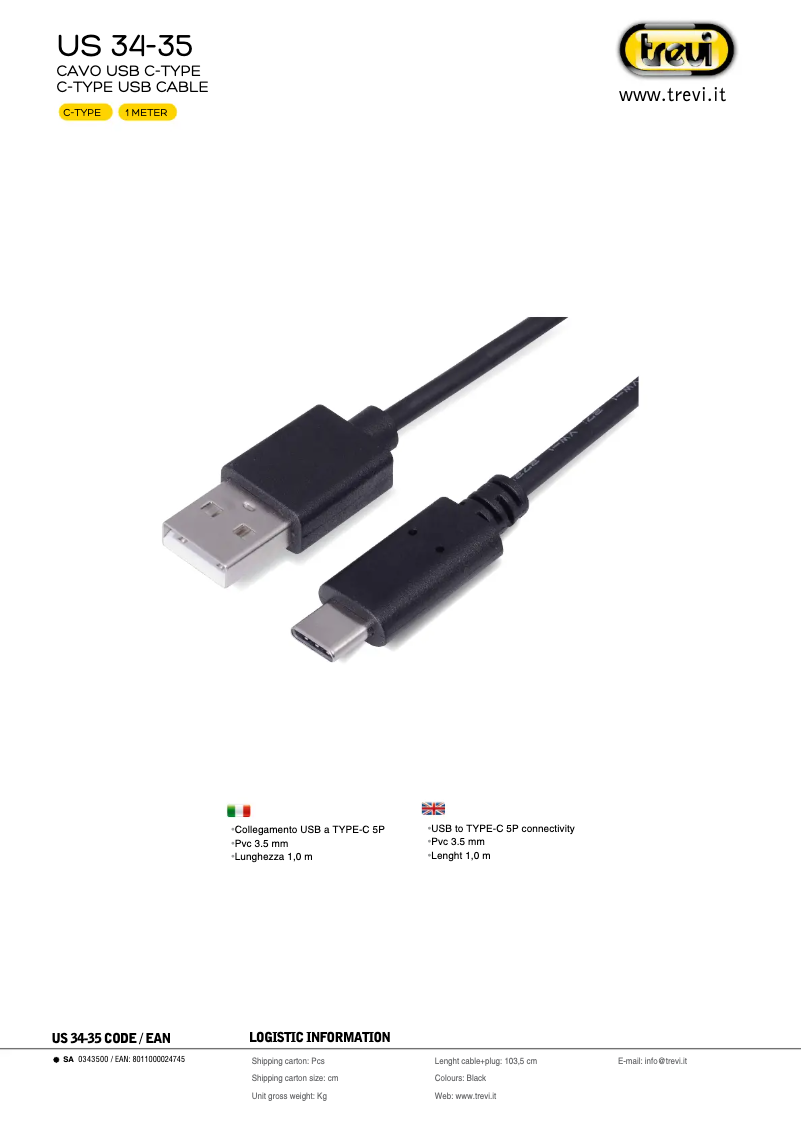 Page 1 de la notice Manuel utilisateur Trevi US 34-35