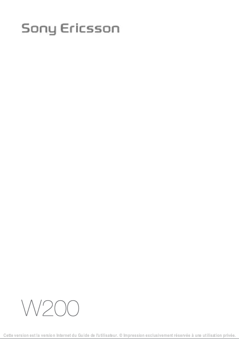 Página 1 del manual Manual de usuario Sony Ericsson W200