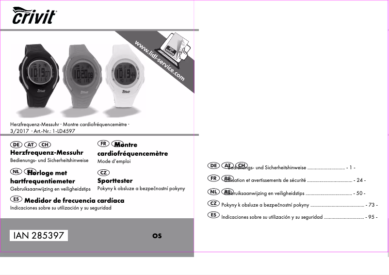 Image de la première page du manuel de l'appareil IAN 285397