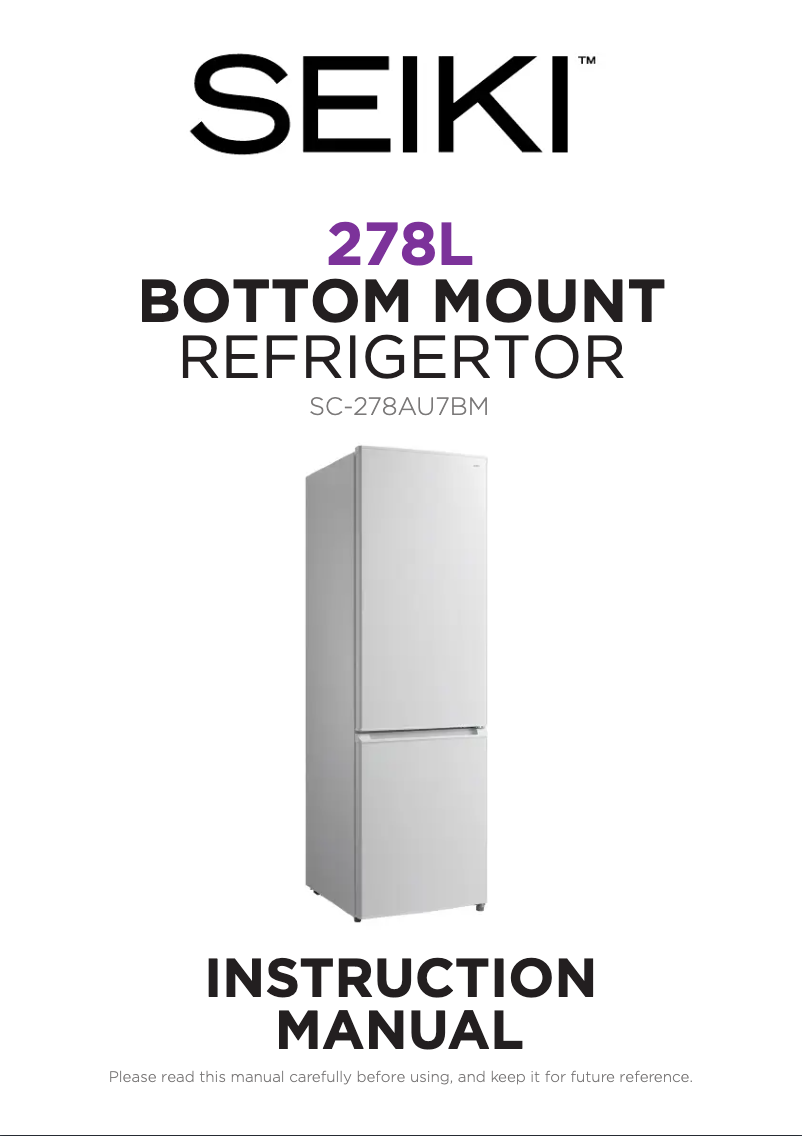 Image de la première page du manuel de l'appareil SC-278AU7BM