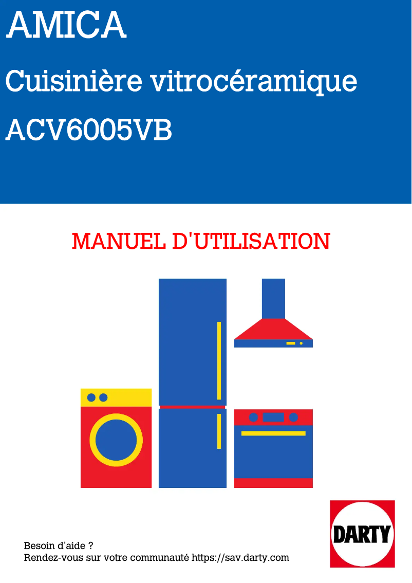 Page n°1 - Manuel utilisateur Amica ACV6005VB
