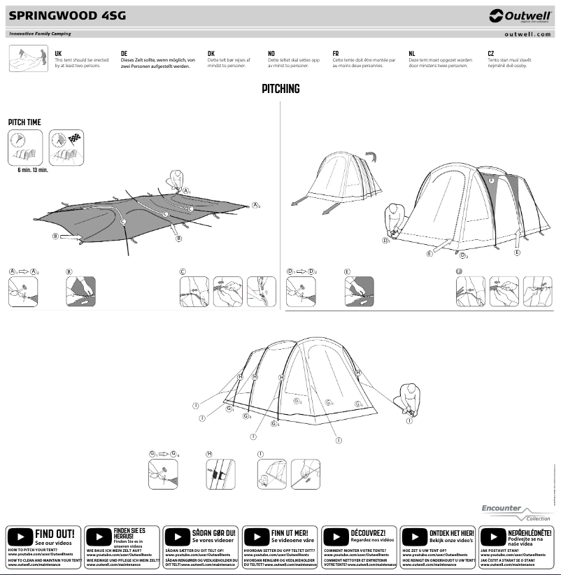 Page 1 de la notice Manuel utilisateur Outwell Springwood 4SG