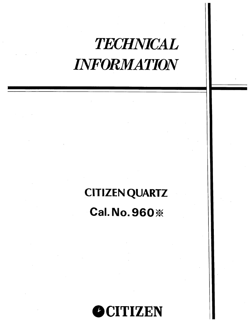 Page 1 de la notice Manuel utilisateur Citizen CAL 9600