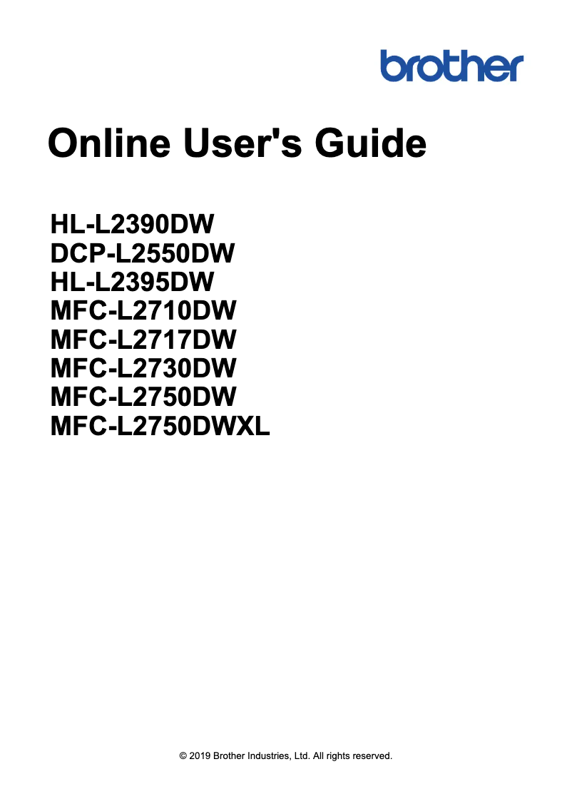 Page n°1 - Manuel utilisateur Brother RHL-L2395DW