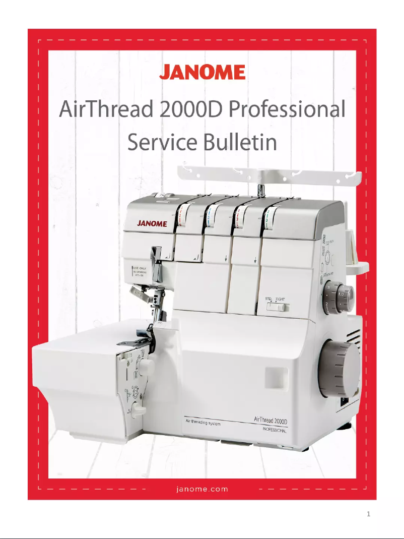 Page 1 de la notice Manuel utilisateur Janome AirThread 2000D