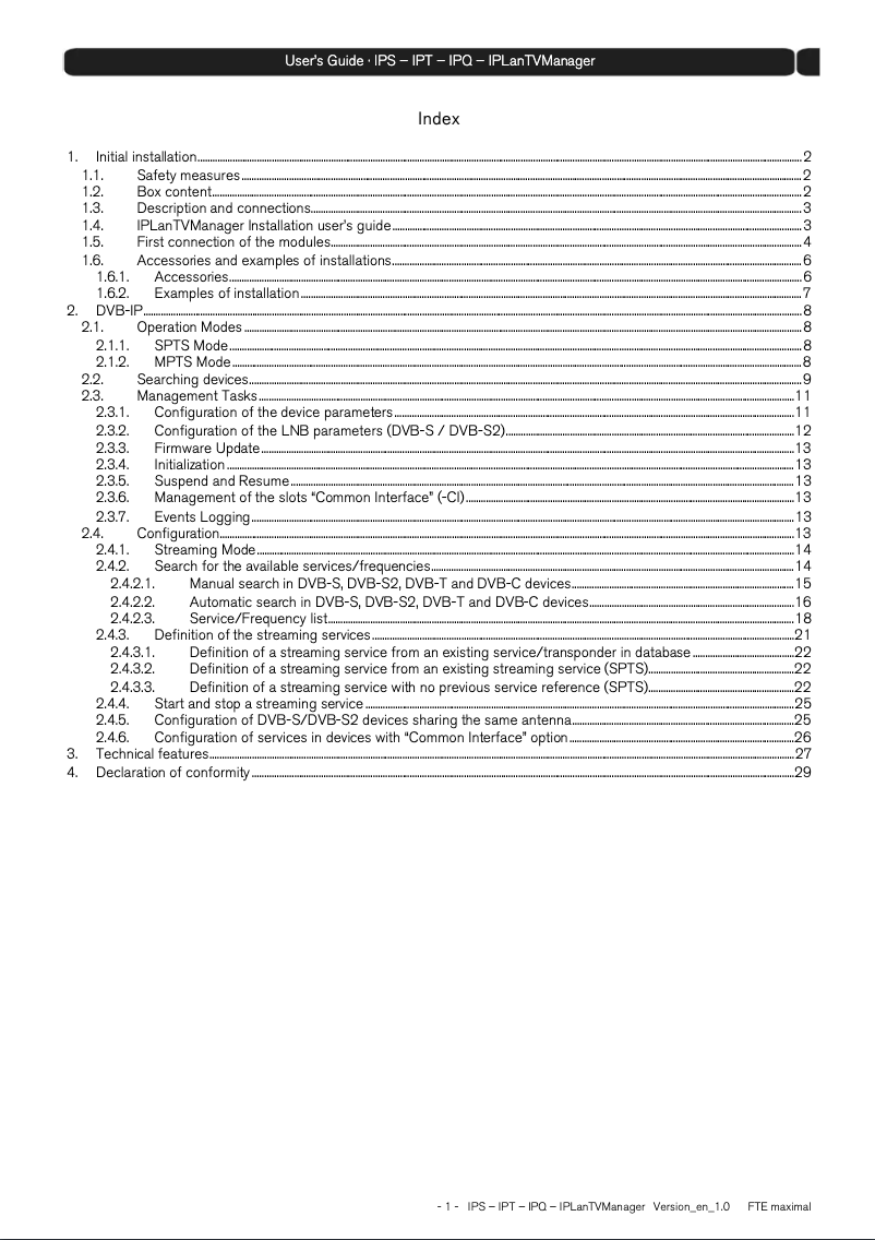 Image de la première page du manuel de l'appareil IPT 310 CI