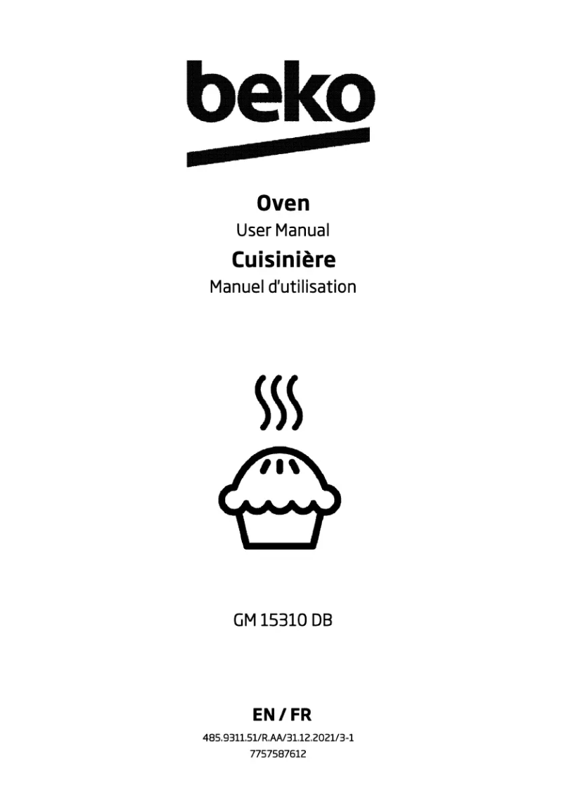 Page 1 de la notice Manuel utilisateur Beko GM 15310 DB