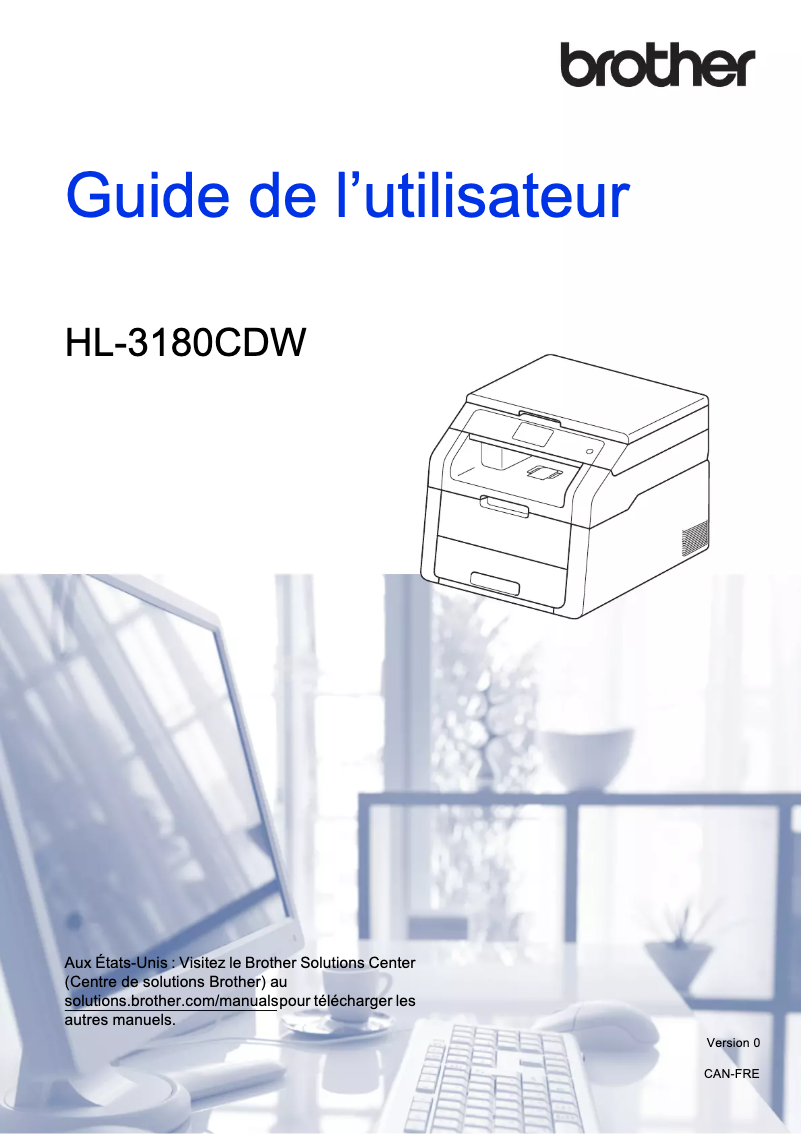 Image de la première page du manuel de l'appareil HL-3180CDW