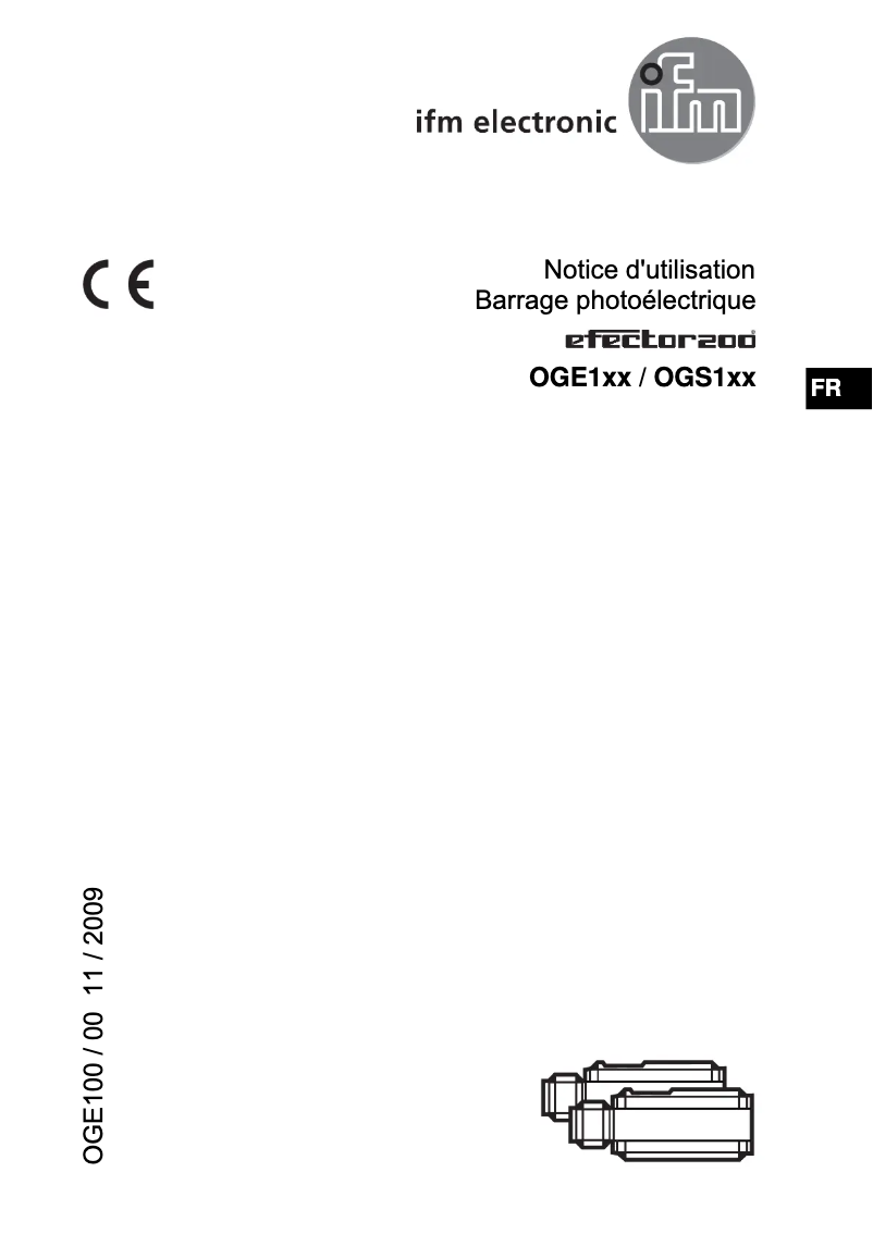 Page 1 de la notice Manuel utilisateur IFM OGE100