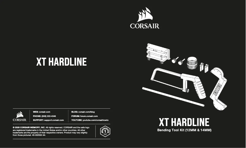 Page 1 de la notice Manuel utilisateur Corsair XT HARDLINE