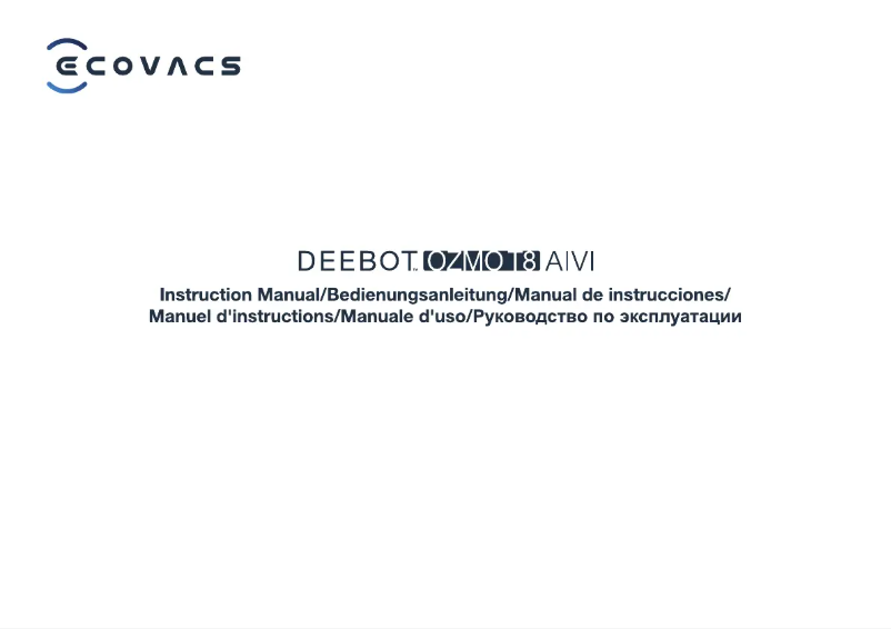 Page n°1 - Manuel utilisateur ECOVACS Deebot OZMO T8 AIVI