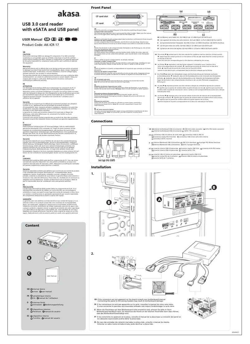 Image de la première page du manuel de l'appareil AK-ICR-17