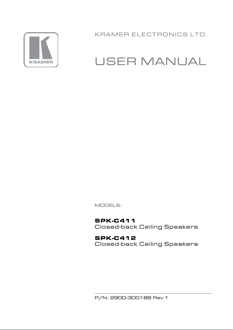 Image de la première page du manuel de l'appareil SPK-C411