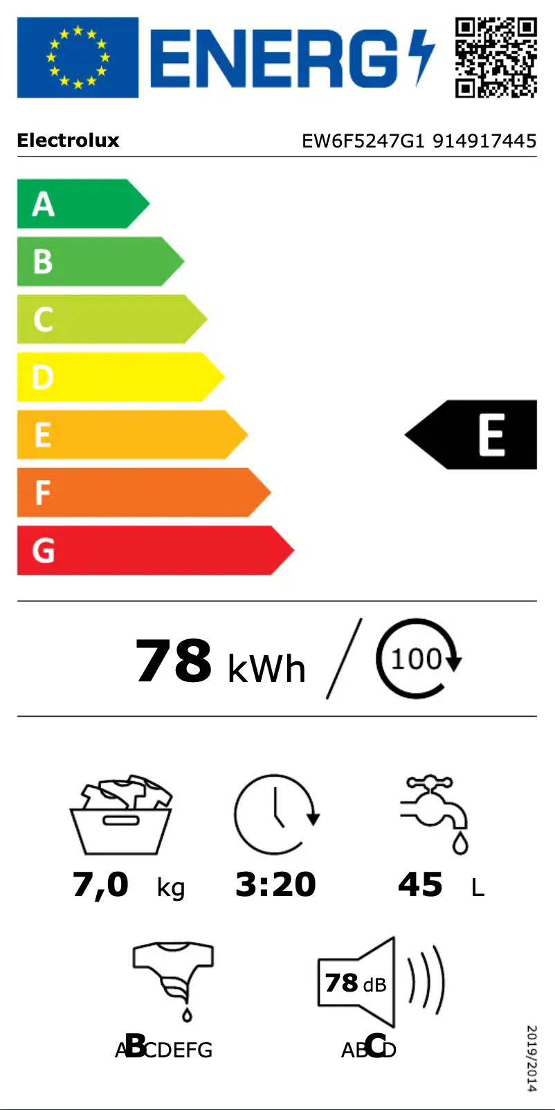 Image de la première page du manuel de l'appareil EW6F5247G1