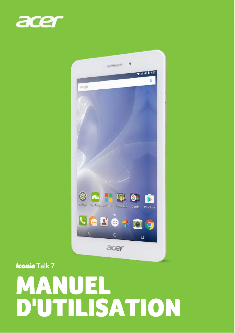 Página 1 del manual Manual de usuario Acer Iconia Talk 7