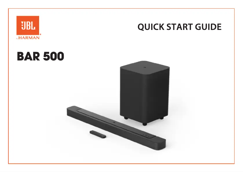 Page n°1 - Guide de démarrage rapide JBL BAR 500