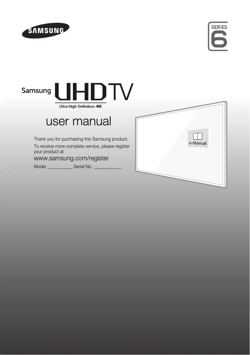 Page n°1 - Manuel utilisateur Samsung UE60JU6060K