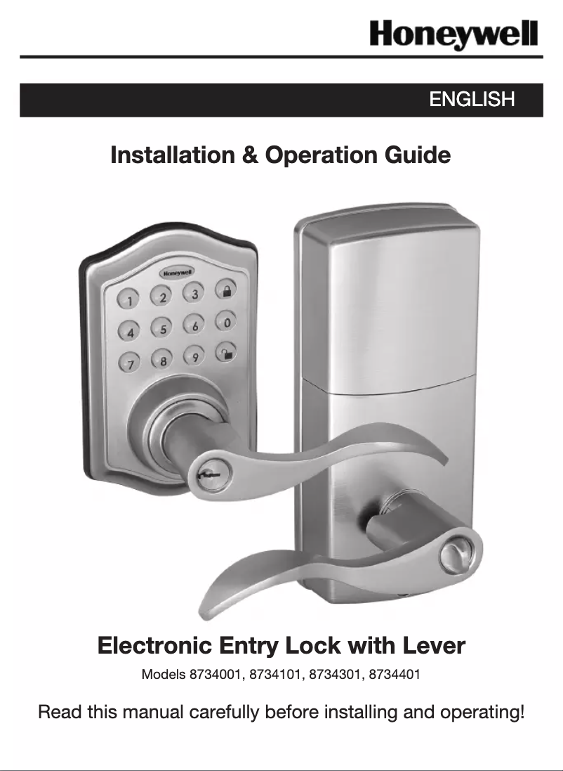 Page 1 de la notice Manuel utilisateur Honeywell 8734301