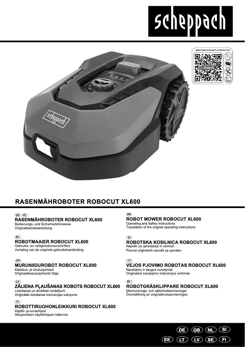 Página 1 del manual Manual de usuario Scheppach RoboCut XL600