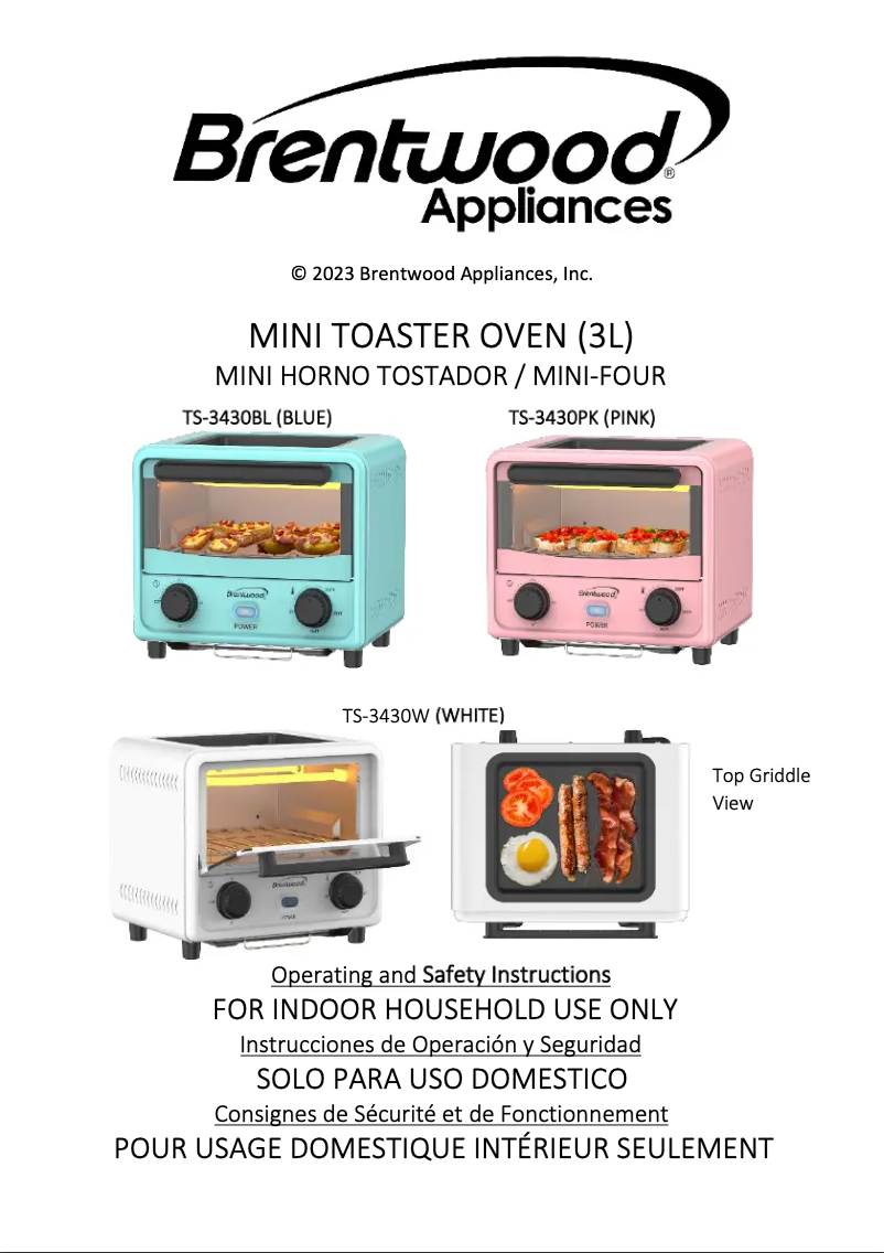 Page n°1 - Manuel utilisateur Brentwood TS-3430W
