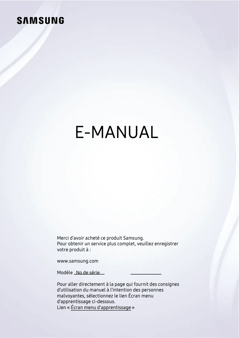 Page n°1 - Manuel utilisateur Samsung QN65Q60AAF