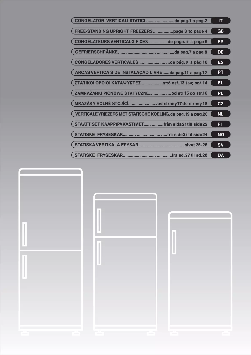 Page n°1 - Manuel utilisateur Candy CFU 2700 A-0