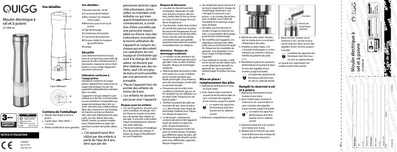 Image de la première page du manuel de l'appareil GT-SPM-09