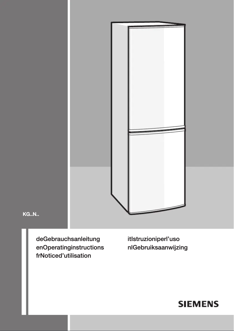 Page n°1 - Manuel utilisateur Siemens KG 49NA00