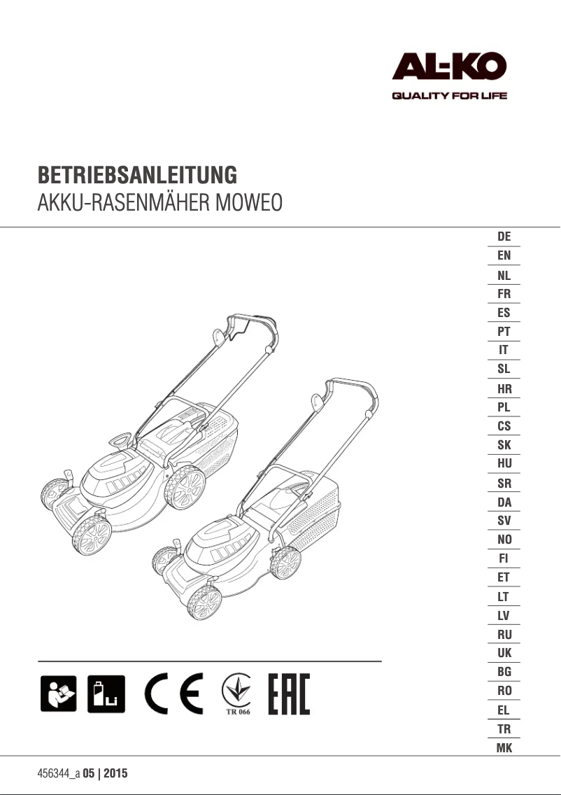 Image de la première page du manuel de l'appareil Moweo 42.1 Li SP