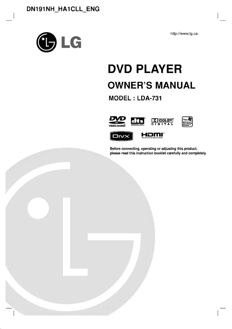 Image de la première page du manuel de l'appareil LDA-731