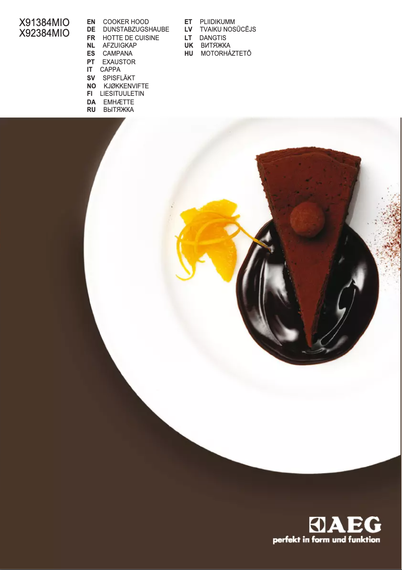 Page n°1 - Manuel utilisateur AEG-Electrolux X91384MIO