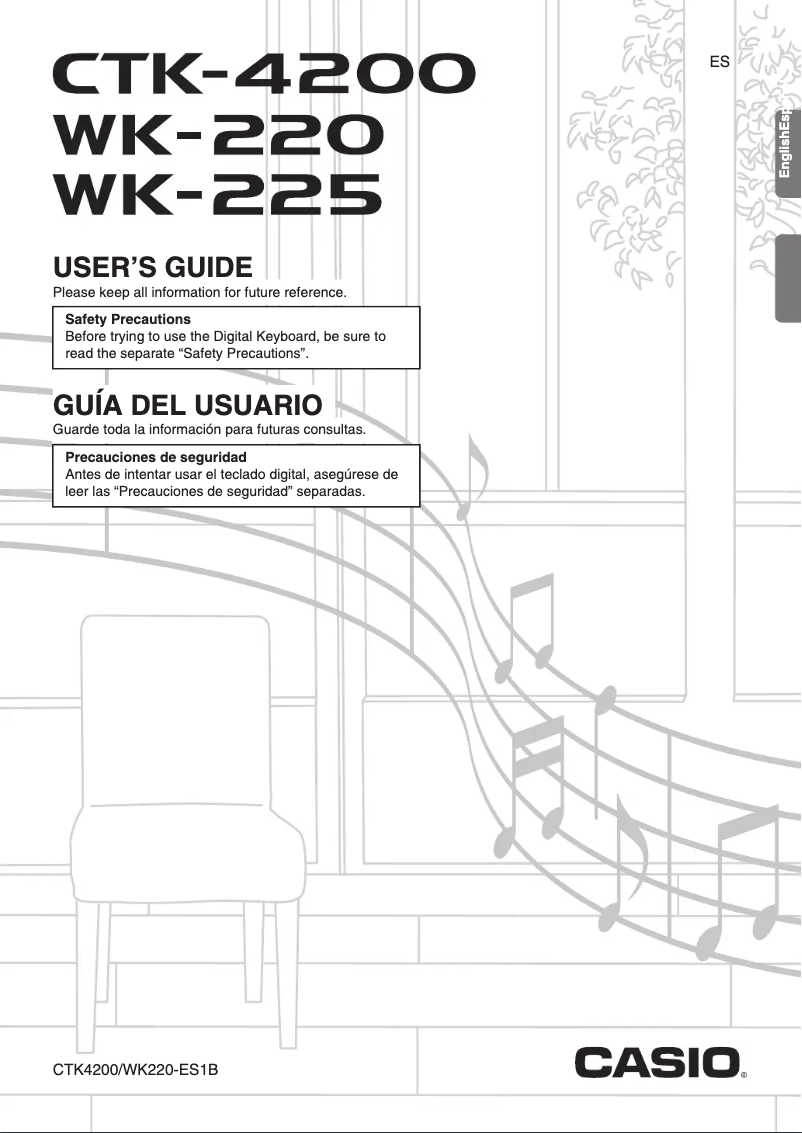 Página 1 del manual Manual de usuario Casio WK-225