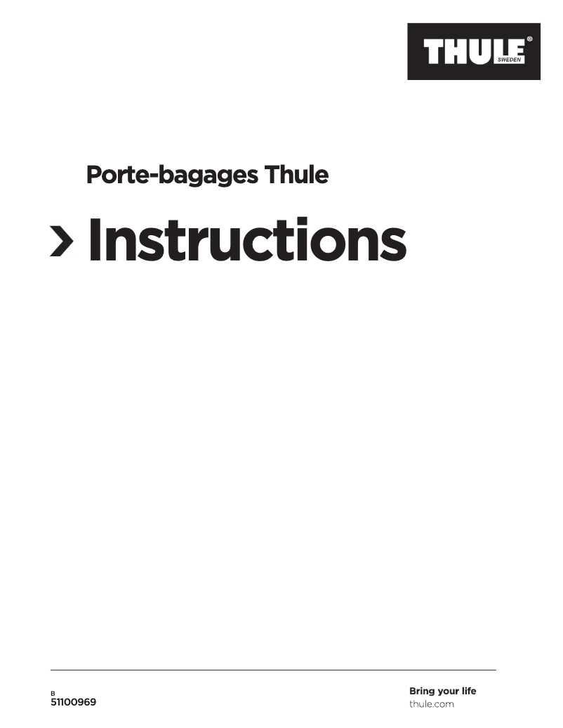 Page 1 de la notice Manuel utilisateur Thule Cargo Rack